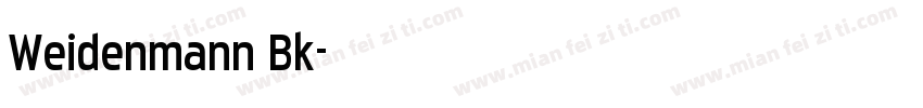 Weidenmann Bk字体转换